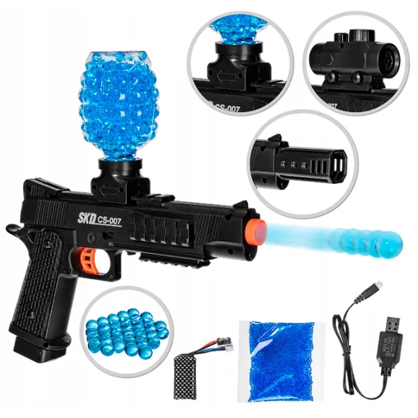 Pistol automat de jucărie SKD CS006 12+/ Bile gel/ Black photo 11