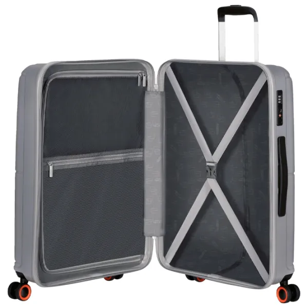 Valiză American Tourister Geopop Spinner 103l/ Metalic Silver photo 7
