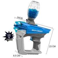 Pistol automat de jucărie SKD CS001 12+/ Bile gel/ Blue photo 5