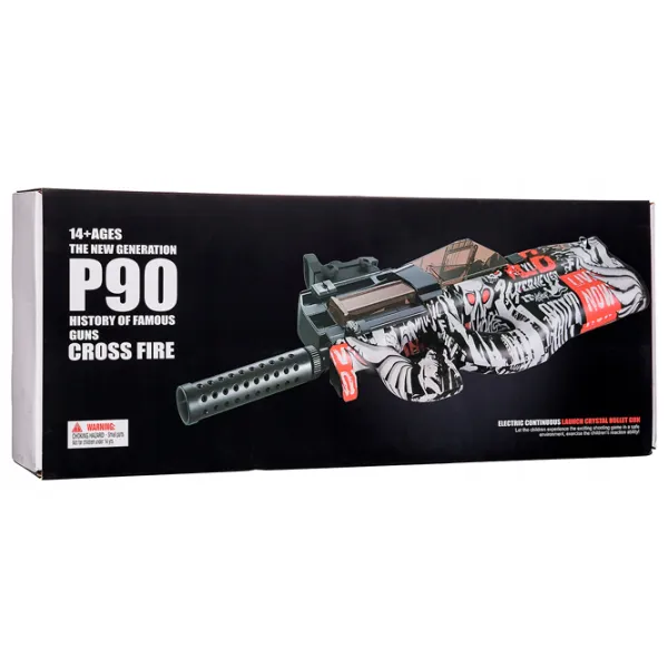 Игрушечный автомат Blaster P90 RS516C 14+ / Гелевые шарики / Черный photo 7