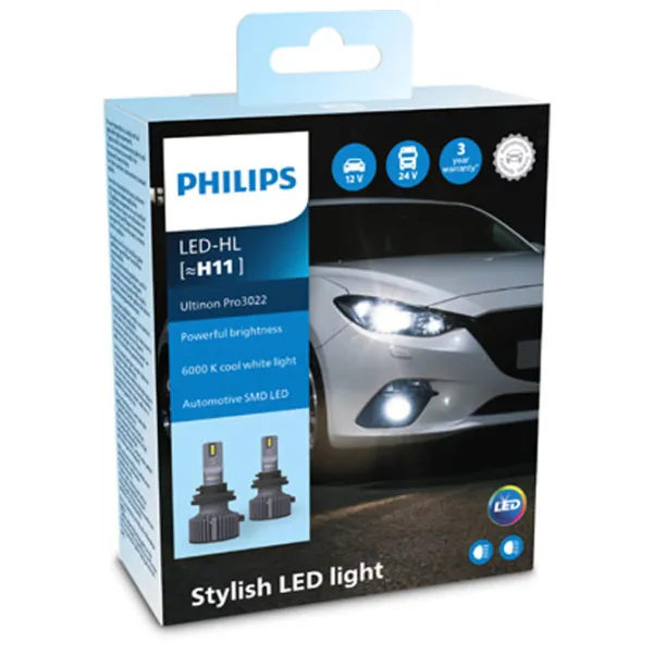 Автомобильная лампа Philips Ultinon Pro3022 светодиодная/ H11/ PGJ19-2/ 20 Вт/ 1800лм photo 2
