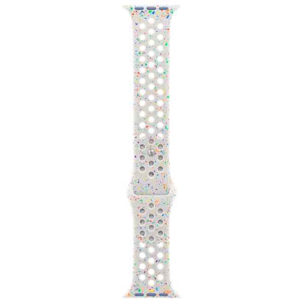 Curelușă Apple Watch 9 Nike Sport Band Fluoroelastomer/ 41 mm/ White Multicolor photo 2