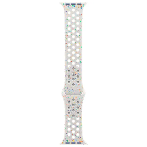 Curelușă Apple Watch 9 Nike Sport Band Fluoroelastomer/ 41 mm/ White Multicolor photo 3