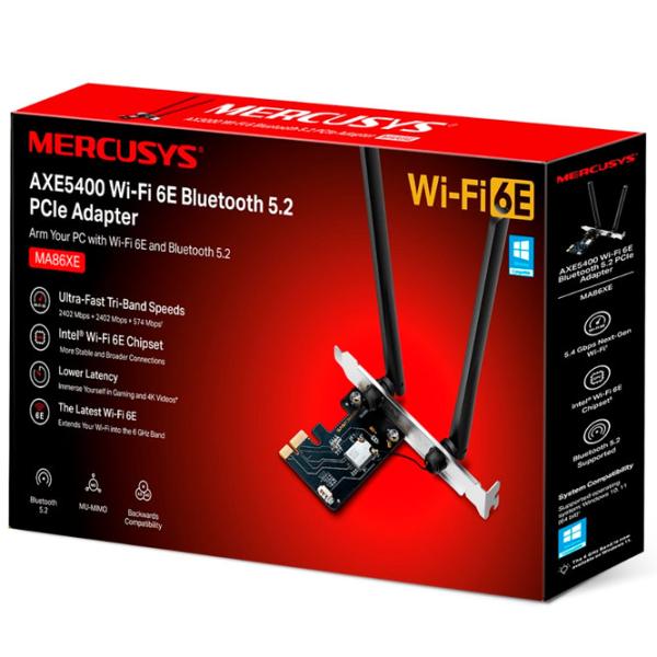 Adaptor de rețea Mercusys MA86XE Wi-Fi/ Black photo 2
