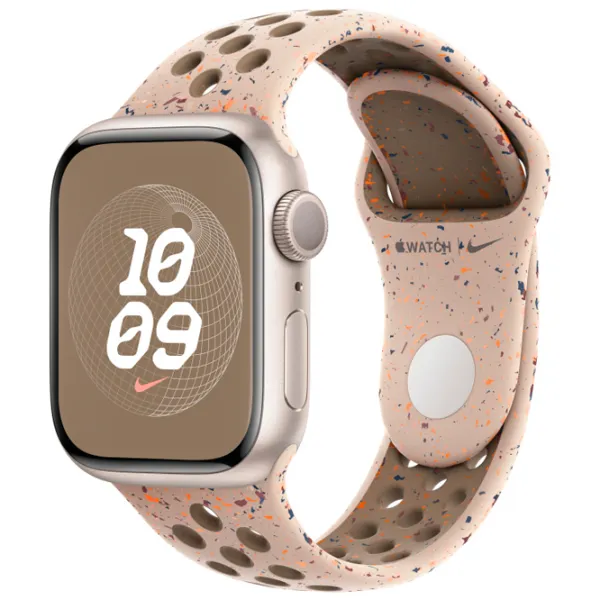 Ремень Apple Watch 9 Nike Sport Band Фторэластомер/ 41 мм/ Коричневый Desert Stone photo 2 Ремень Apple Watch 9 Nike Sport Band Фторэластомер/ 41 мм/ Коричневый Desert Stone photo 2
