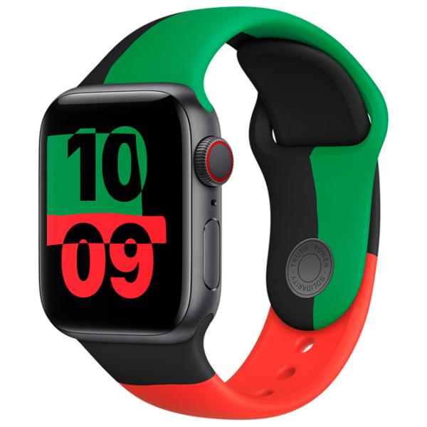 Ремень Apple Watch 9 Sport Band Фторэластомер/ Черный Unity photo 2