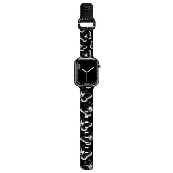 Curelușă Apple Watch Ultra 2 Impact Band Butterfly Pattern 38, 40, 41 mm/ Black White photo 2