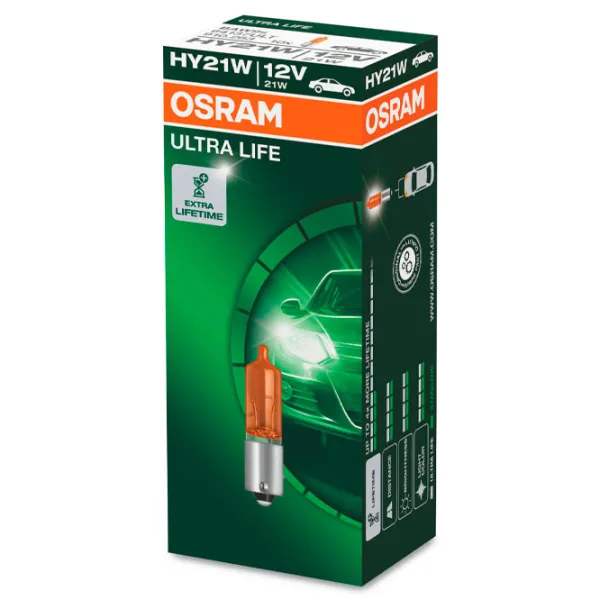 Автомобильная лампа Osram 64137ULT Накал/ HY21W/ BAW9s/ 21 Вт/ 300лм photo 2 Автомобильная лампа Osram 64137ULT Накал/ HY21W/ BAW9s/ 21 Вт/ 300лм photo 2