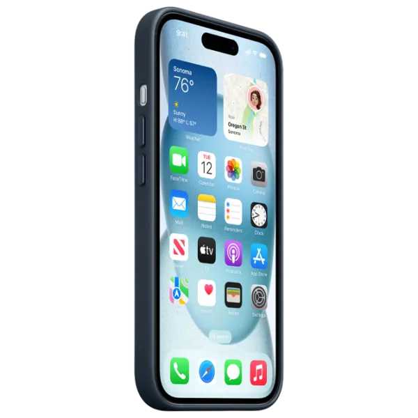 Husă pentru smartphone Apple iPhone 15 Apple/ MagSafe Back/ FineWoven/ Pacific Blue photo 3 Husă pentru smartphone Apple iPhone 15 Apple/ MagSafe Back/ FineWoven/ Pacific Blue photo 3