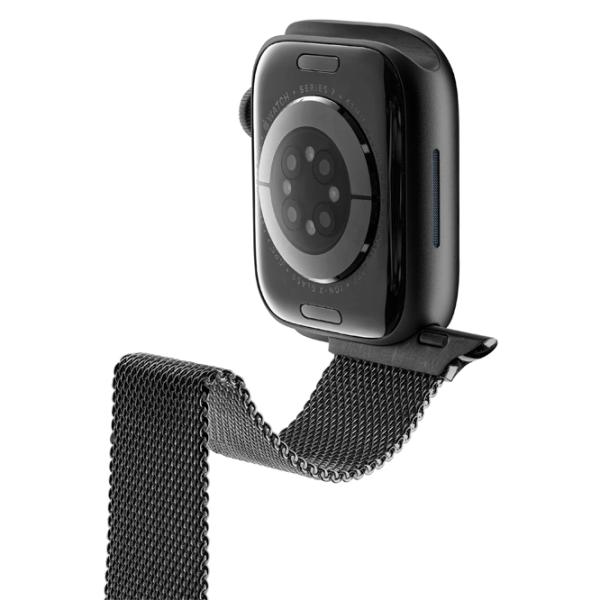 Ремень Apple Watch 7 Milanese Loop Нержавеющая сталь/ 42, 44, 45, 49 мм/ Черный photo 2 Ремень Apple Watch 7 Milanese Loop Нержавеющая сталь/ 42, 44, 45, 49 мм/ Черный photo 2