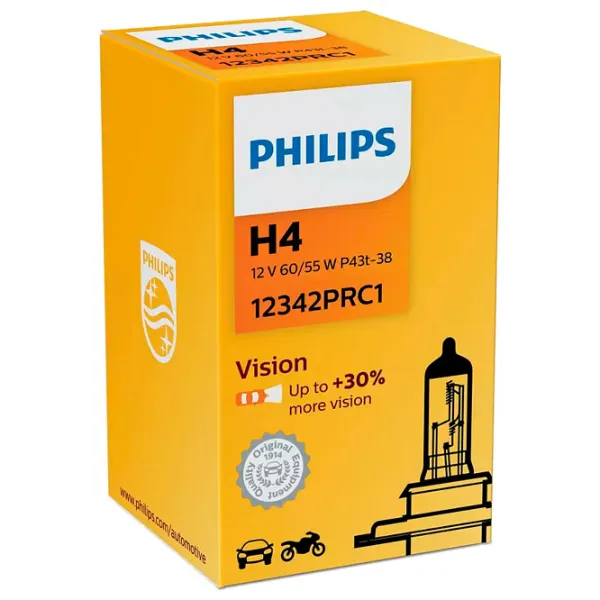 Автомобильная лампа Philips 12342PRC1 Галоген/ H4/ P43t-38/ 60 - 55 Вт/ 1815лм photo 2 Автомобильная лампа Philips 12342PRC1 Галоген/ H4/ P43t-38/ 60 - 55 Вт/ 1815лм photo 2