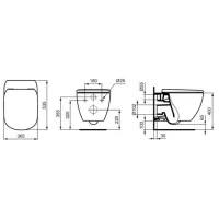 Vas WC Ideal Standard Tesi Aquablade T0079V1/ T3527V1 Suspendat photo 2