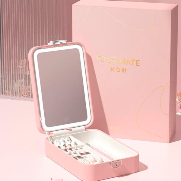 Oglindă de machiaj LED Mirror SM328-SL Unilateral/ Pink photo 3