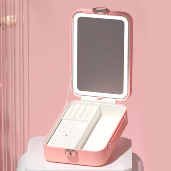 Oglindă de machiaj LED Mirror SM328-SL Unilateral/ Pink photo 4