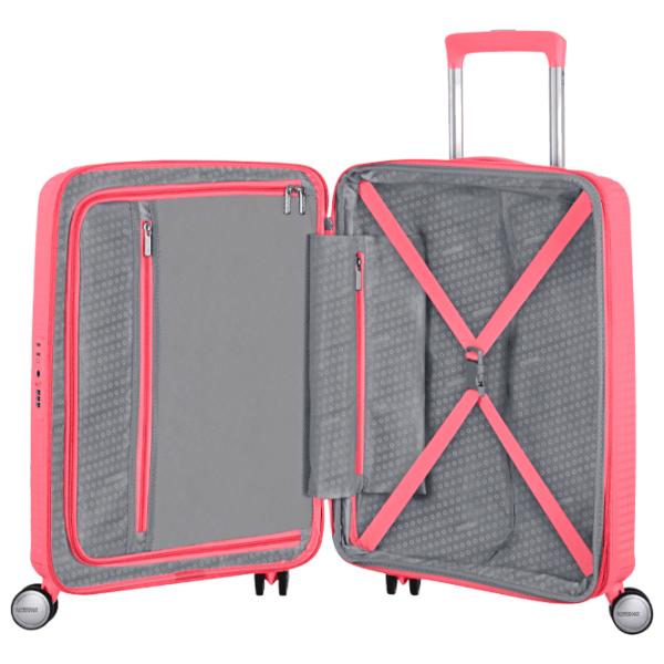 Valiză American Tourister Soundbox Spinner Expandable 35.5l/ Sun Kissed Coral photo 7 Valiză American Tourister Soundbox Spinner Expandable 35.5l/ Sun Kissed Coral photo 7