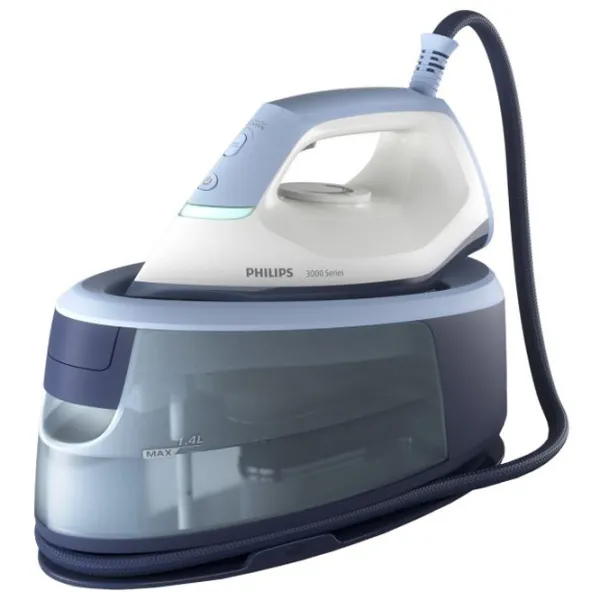 Fier de călcat Philips PSG3000/ 20 Cu generator de aburi/ 2400 W/ Blue photo 2