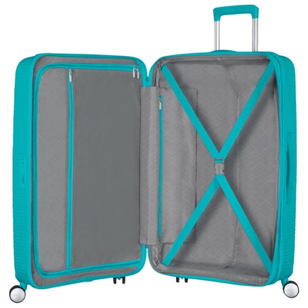 Valiză American Tourister Soundbox Spinner Expandable 97l/ Tonic Turquoise photo 6 Valiză American Tourister Soundbox Spinner Expandable 97l/ Tonic Turquoise photo 6