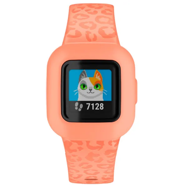 Детские часы Garmin Vivofit Jr.3 Peach Leopard 0.79"/ Персиковый photo 4
