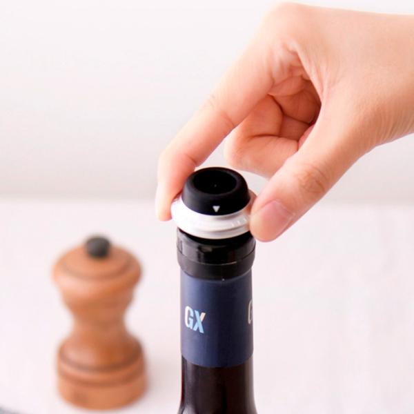 Dop de vid Circle Joy Set dopuri de vid cu pompa pentru vin Silver photo 8