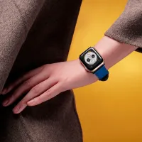 Ремень Apple Watch Genuine Leather Band Кожа/ 42, 44, 45, 49 мм/ Синий Коричневый photo 4