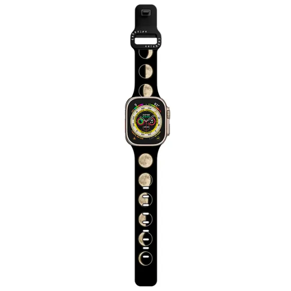 Ремень Apple Watch Ultra 2 Impact Band Moon Phases on Pellets/ 42, 44, 45, 49 мм/ Черный Белый photo 2