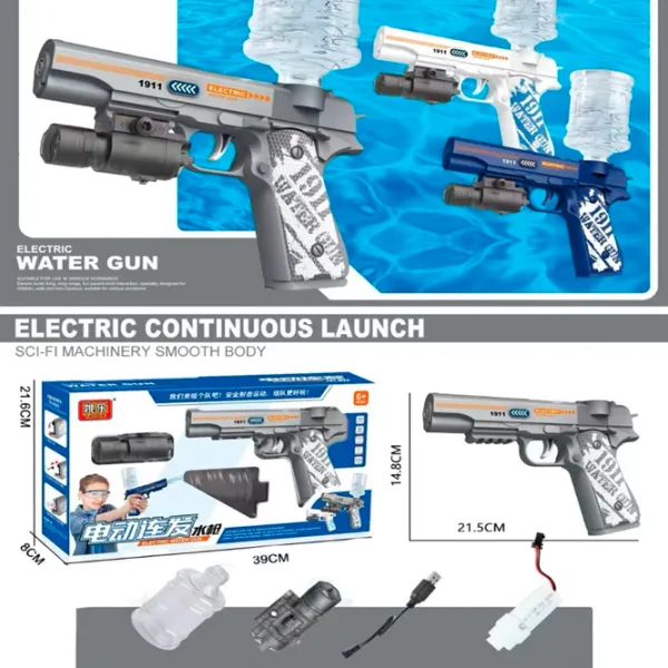 Pistol cu apa Water Gun 2119A+ 8+/ Apă/ White photo 5 Pistol cu apa Water Gun 2119A+ 8+/ Apă/ White photo 5