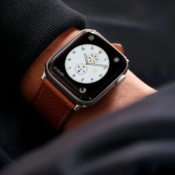 Curelușă Apple Watch Genuine Leather Band Piele/ 42, 44, 45, 49 mm/ Orange photo 3 Curelușă Apple Watch Genuine Leather Band Piele/ 42, 44, 45, 49 mm/ Orange photo 3