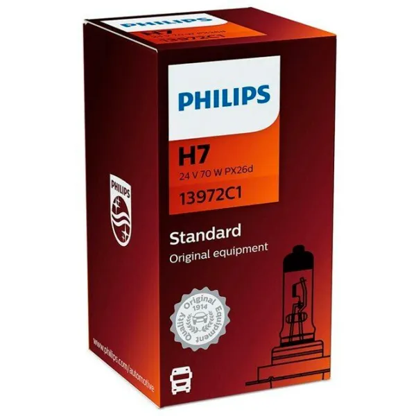 Lampă auto Philips 13972C1 Halogen/ H7/ PX26d/ 70 W photo 2