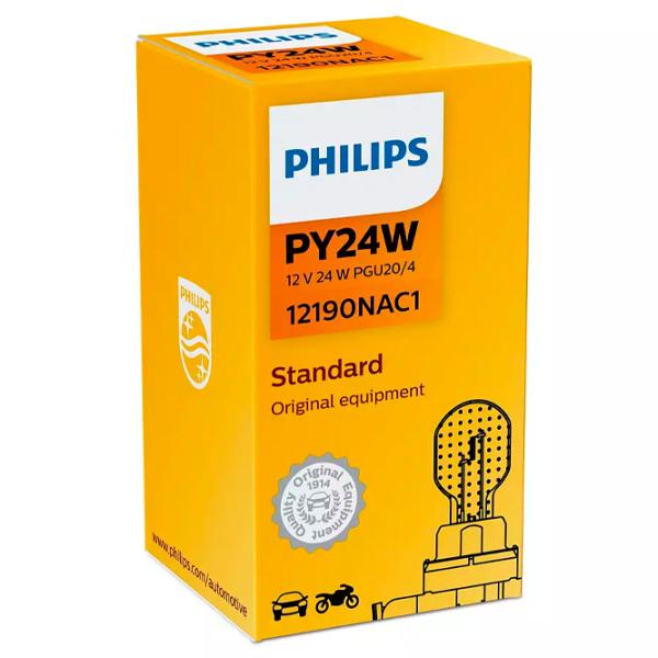 Автомобильная лампа Philips 12190NAC1 Накал/ PY24W/ PGU20/ 4/ 24 Вт/ 300лм photo 2