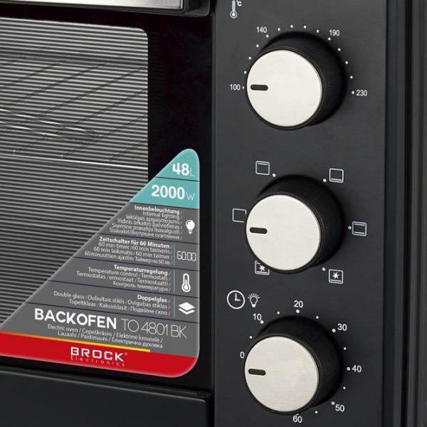 Cuptor electric Brock TO4801BK 48 l / 2000 W / Black photo 2