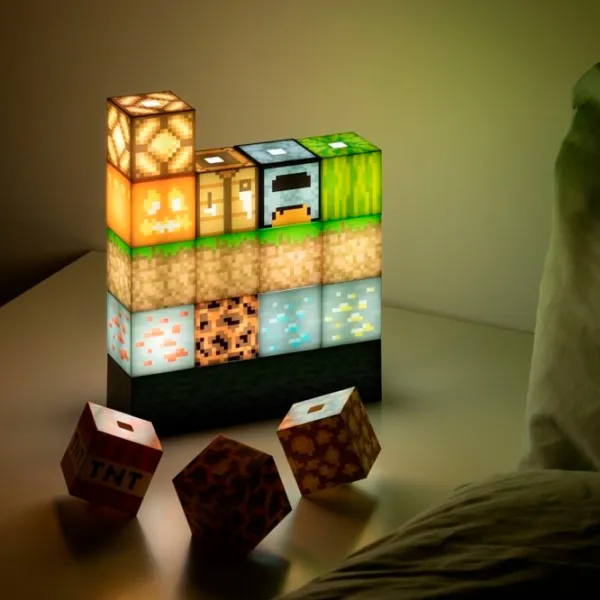 Настольная лампа фан Paladone Minecraft Block Building Light V2 Разноцветный photo 5