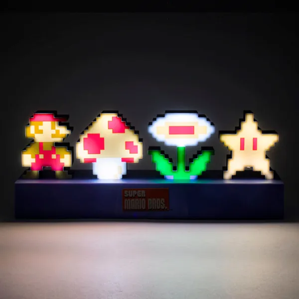 Lampă de masă fan Paladone Super Mario Bros Icons Light Multicolor photo 2 Lampă de masă fan Paladone Super Mario Bros Icons Light Multicolor photo 2