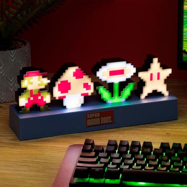 Lampă de masă fan Paladone Super Mario Bros Icons Light Multicolor photo 4 Lampă de masă fan Paladone Super Mario Bros Icons Light Multicolor photo 4