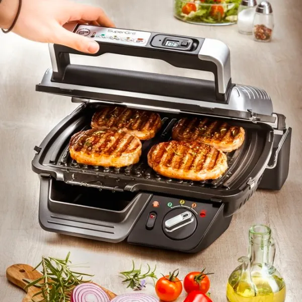 Grill electric Tefal GC451B12 Contact/ 2000 W/ Black Inox photo 7