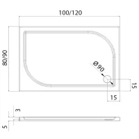Душевой поддон New Trendy Ideo B-0322 Прямоугольная photo 2