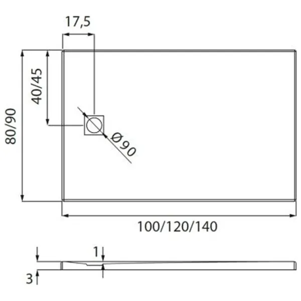 Душевой поддон New Trendy Mori B-0396 Прямоугольная photo 2