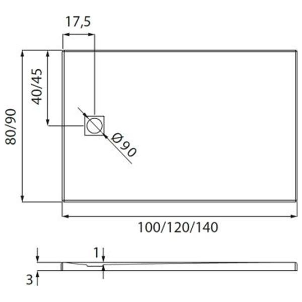 Душевой поддон New Trendy Mori B-0396 Прямоугольная photo 2