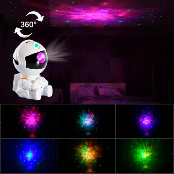 Проектор звезд Starry Sky Astronaut HR-F3 LSL45 3+ / Черный Белый photo 3