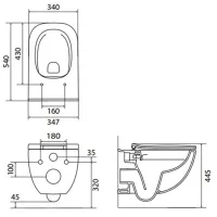 Vas WC Roca Palo Rimless Suspendat photo 2