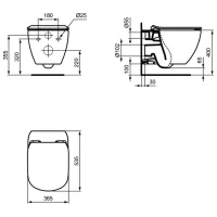 Унитаз Ideal Standard Tesi AquaBlade Подвесной photo 3