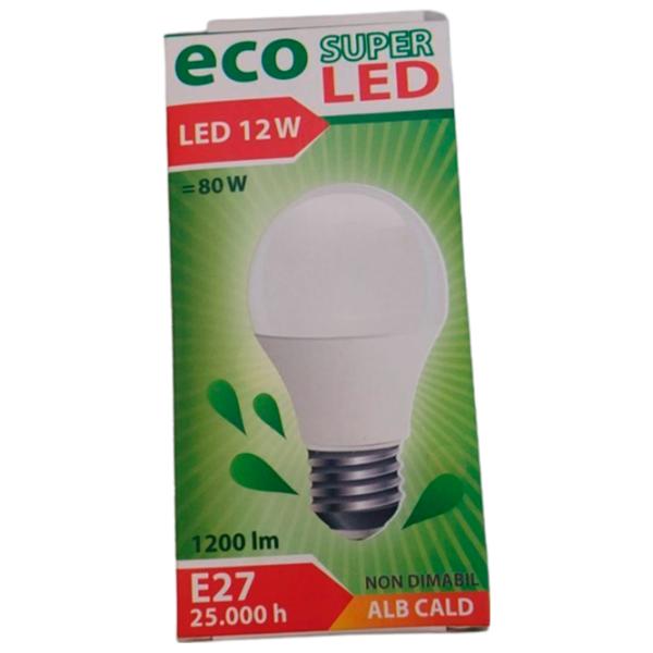 Лампочка светодиодная Eco Super Led A60 E27/ 12 Вт/ 3000 K/ 1200лм/ Yellow photo 2