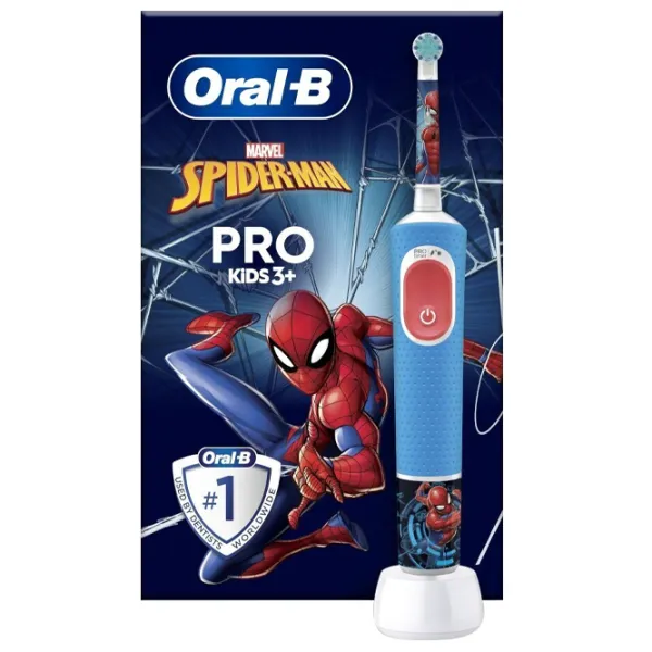 Periuță de dinți electrică Braun Kids Vitality PRO D103 Spiderman 2D/ Blue photo 3