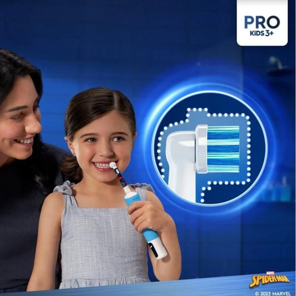 Periuță de dinți electrică Braun Kids Vitality PRO D103 Spiderman 2D/ Blue photo 5