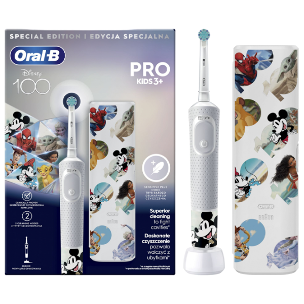 Periuță de dinți electrică Braun Kids Vitality PRO D103 Disney100 2D/ White photo 4