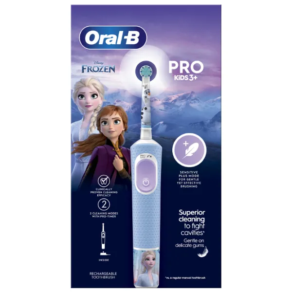 Periuță de dinți electrică Braun Kids Vitality PRO D103 Frozen 2D/ Blue photo 2