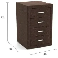 Noptiere Askona Sky Velvet 16 71 x 46 x 48/ PAL/ Brown photo 2