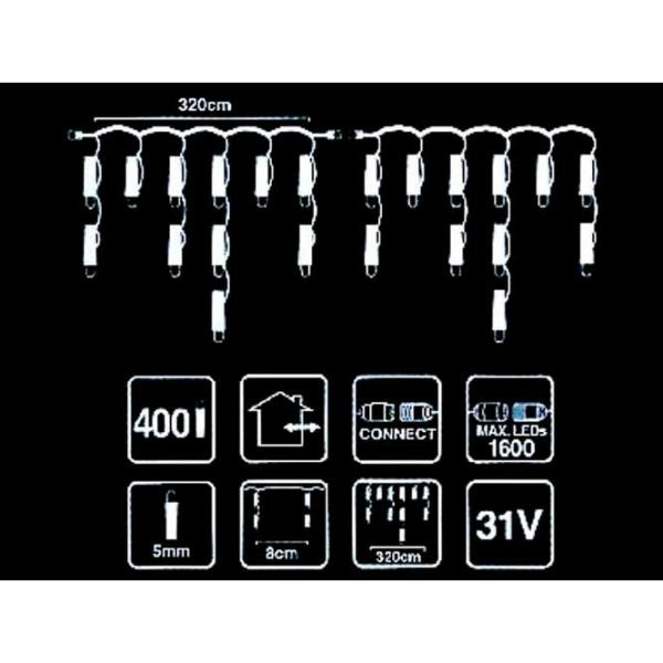 Гирлянды LED Christmas 34371 Нить/ Тёплый белый photo 2 Гирлянды LED Christmas 34371 Нить/ Тёплый белый photo 2