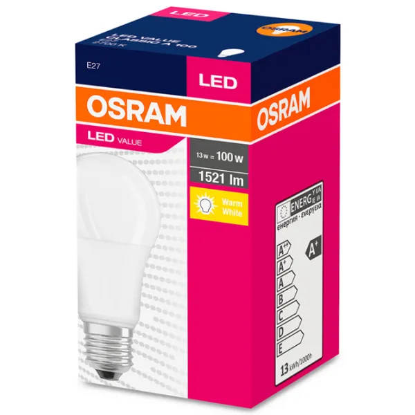 Bec LED Osram VALUECLA100 4052899971097 E27 / 13 W / 2700 K / / Yellow photo 3