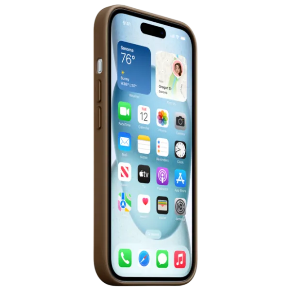 Чехол для смартфона Apple iPhone 15 Apple/ MagSafe Back/ FineWoven/ Taupe Коричневый photo 3 Чехол для смартфона Apple iPhone 15 Apple/ MagSafe Back/ FineWoven/ Taupe Коричневый photo 3
