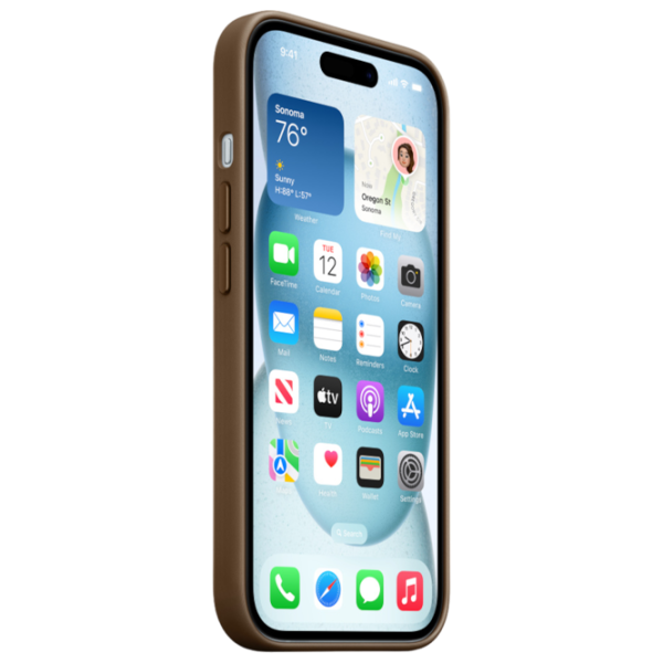 Чехол для смартфона Apple iPhone 15 Apple/ MagSafe Back/ FineWoven/ Taupe Коричневый photo 3 Чехол для смартфона Apple iPhone 15 Apple/ MagSafe Back/ FineWoven/ Taupe Коричневый photo 3